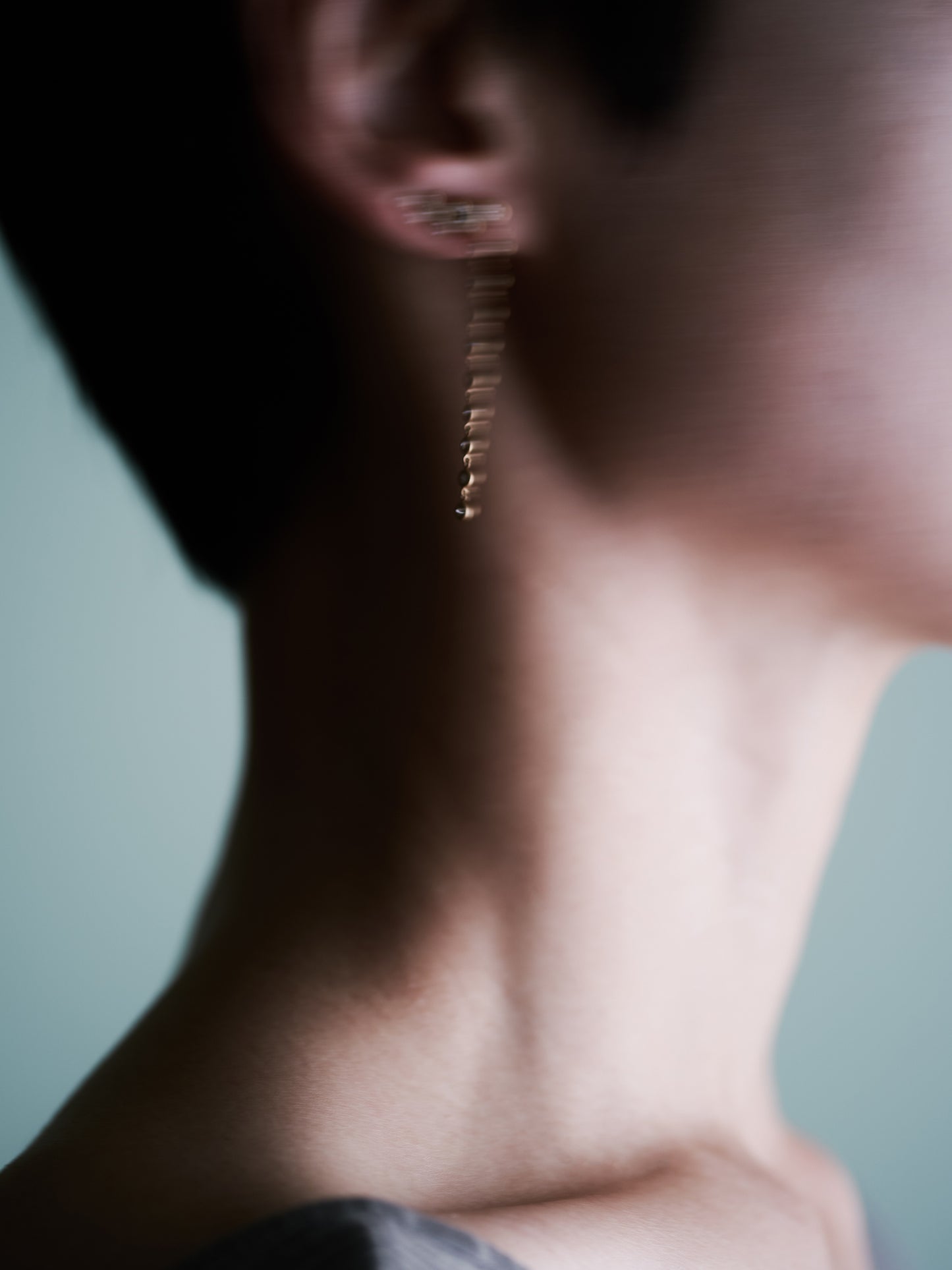 PUFF_Pierced Earring_Clip_Gradation_Swing