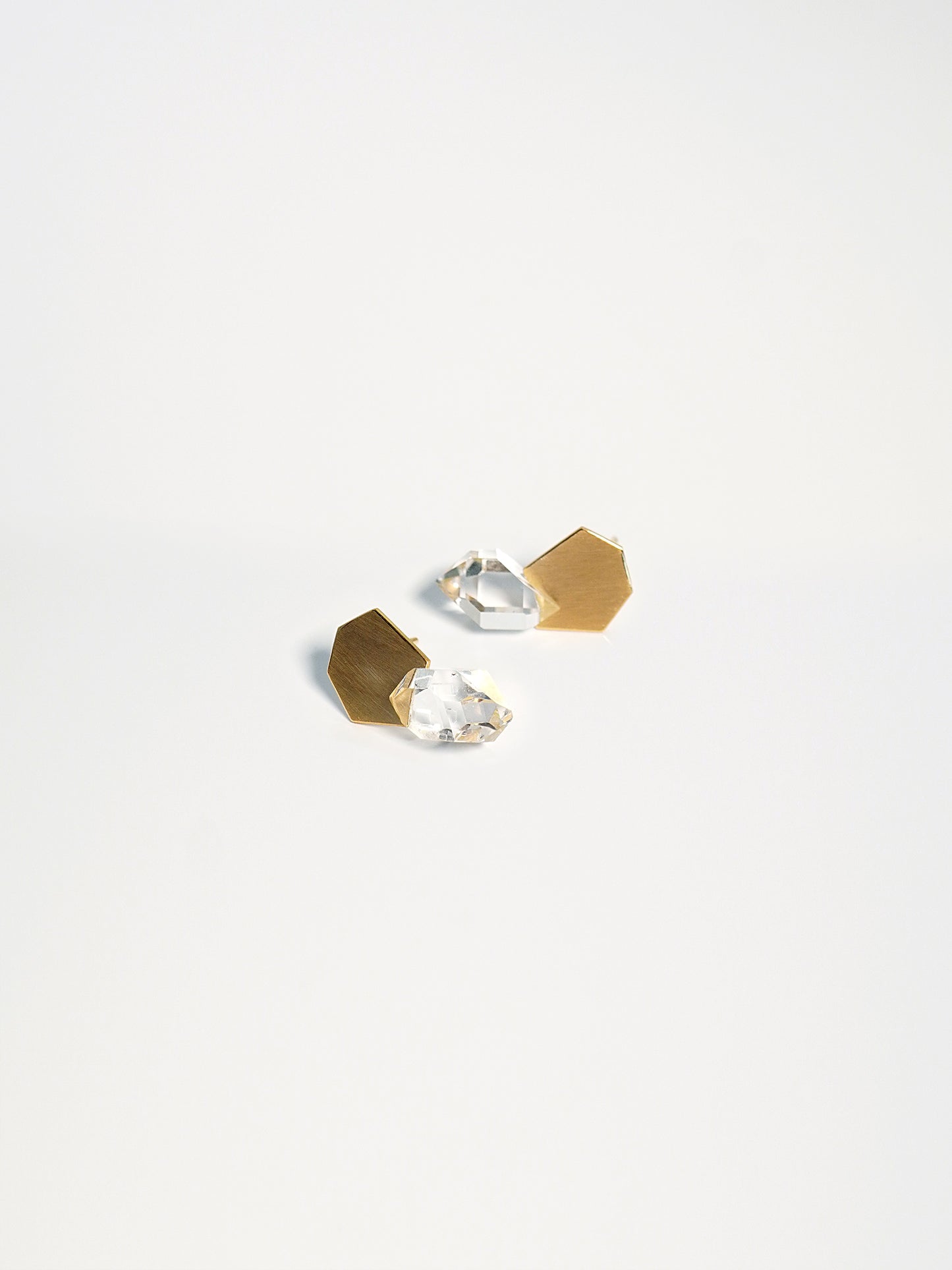 HERKIMER DIAMOND QUARTZ_CLASH_Pierced Earrings
